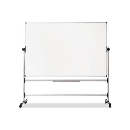 Bi-Silque MasterVisi, Earth Silver Easy Clean Revolver Dry Erase Board, 36 X 48, White, Steel Frame RQR0221